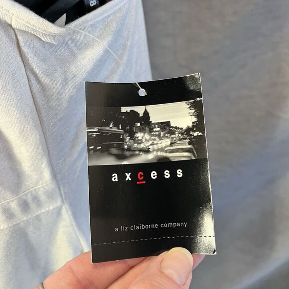 AXCESS LIZ CLAIBORNE Spaghetti Strap Soft White Cami Top Women's Size Large NWT - Picture 3 of 9